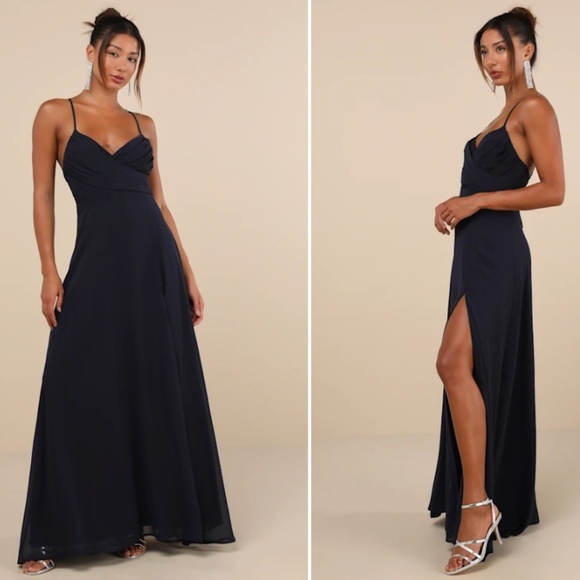 LULU's Prom Wedding Special Event Boho Romantic Sexy Flowy Maxi Dress - Picture 1 of 6